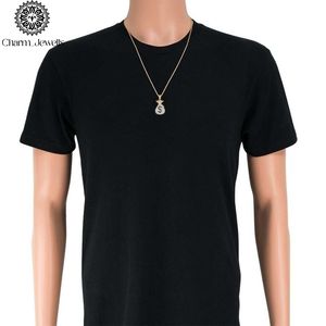 Charm_Jewells Colgante de Bolsa de Dinero Hip Hop con Moissanita y Perla de Agua Dulce, Plata 925, Bañado en Oro 22K, Micro Pavé, Certificado IGI, Unisex - Product Image 4