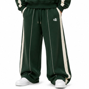 Sudadera Premium con Cuello Alto, Bordado Personalizado con Letras, Sudadera Oversize, Pantalones Deportivos de Pierna Ancha de Algodón Grueso, Estilo Universitario - Product Image 5