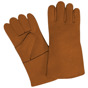Cowhide Split Leather Hi Vis Winter Workwear Safety <b>Gloves</b> Heavy Duty Heat Spark Reflective <b>Long</b> Lasting ANSI CLASS 1 EN SAFETY - Product Image 4