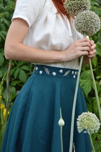 Women's Casual Full Circle Floor-Length Wrap Design Eco-Friendly Breathable 100% Cotton Natural Waist Summer <b>Skirt</b> - Product Image 2