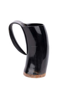 Mug en corne écologique, fait main, en matériau naturel, durable, unique, rustique, vaisselle pour la décoration de la table à la maison - Product Image 3