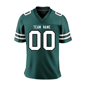 Maillot de football américain Brady personnalisé unisexe noir, rouge, or, col en V, manches courtes, maille respirante, évacuation de l'humidité, nom de l'équipe - Product Image 2