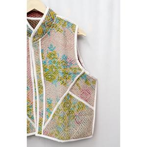 Boho Style <b>Vintage</b> Regular Cotton Vest Coat <b>Women</b> Suzani Waistcoat Reversible Kantha <b>Jacket</b> Summer Bohemian Hippie Eco-Friendly - Product Image 5