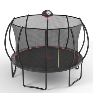 Trampoline YC 12FT Citrouille Noir et Rouge – Jouet de saut amusant - Product Image 3