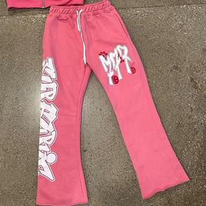 Conjunto de Sudadera y Pantalones Cortos de Chándal OEM Streetwear con Lavado Ácido, Manga Corta, Corte Cuadrado, Parche Personalizado, 2 Piezas, para Hombre, 100% Algodón - Product Image 2