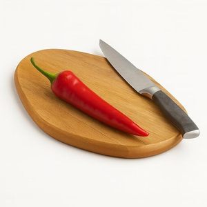Tabla de Quesos Redonda de Bambú, Plato de Madera para Servir, Tabla de Charcutería para Aperitivos, Bocadillos y Postres - Product Image 1