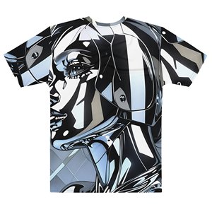 เสื้อยืดระบายอากาศพิมพ์ลายกราฟิกผสมลายศิลปะสำหรับไลฟ์สไตล์ร่วมสมัยและชุดลำลอง - Product Image 2