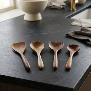 Juego de Cucharas y Espátulas de Madera |   Utensilios de Cocina de Madera de Acacia |   Decoración de Cocina Hecha a Mano por B H Brothers - Product Image 4