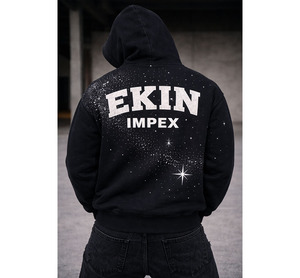 Vente en gros de sweats à capuche zippés avec strass, design entièrement scintillant, style Y2K, manches et poches premium ornées de strass, style streetwear, OEM - Product Image 2