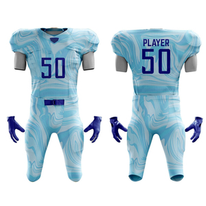 Trending Style Football Custom Wholesale Sublimated High Quality Summer Latest American Football Uniform Plus Size Short 100% - Product Image 4