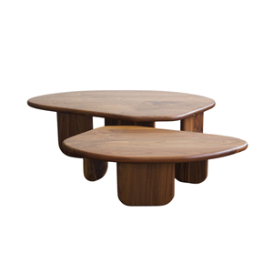 Contemporary Pebble <b>Nesting</b> <b>Coffee</b> <b>Table</b> <b>Set</b> Handmade Solid Teak Organic Modern Center <b>Table</b> Premium Home Furniture - Product Image 4