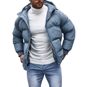 Custom Plus Size Work Clothes High Quality Padding Puffer Coats with Fur Hood Warm Winter <b>Jacket</b> Men's <b>Parkas</b> Puffer <b>Jacket</b> - Product Image 3