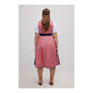 Costume d'Oktoberfest pour femmes, 2 pièces, style rétro, jacquard, robe de serveuse bavaroise, dentelle, style allemand - Product Image 4