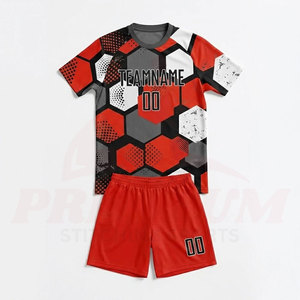 ชุดฟุตบอลแบบกำหนดเองพร้อมกางเกงขาสั้น ชุดพิมพ์ลายชื่อทีม - Product Image 4