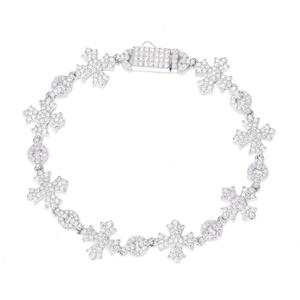 Pulsera de Eslabones de Plata de Ley 925 con Moissanita Brillante, Elegante Cadena de Joyería, Accesorio de Moda para Colecciones de Regalo - Product Image 4