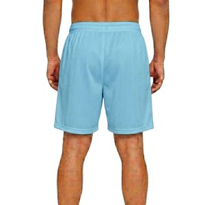 Pantalones Cortos Deportivos de Malla Azul Claro para Hombre, Básicos, 100% Poliéster, Transpirables, de Secado Rápido, para Baloncesto y Gimnasio, con Cordón en la Cintura - Product Image 2