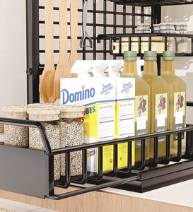 OEM/ODM Vietnam - Escurridor de Platos de 2 Niveles Personalizado con Ganchos para Utensilios, Organizador de Cocina Multizona para Platos y Utensilios de Cocina - Product Image 3