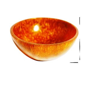 Bol à fruits en résine écologique Green Flow, lavable au lave-vaisselle, art moderne, vaisselle décorative artisanale pour la cuisine et la salle à manger, qualité supérieure - Product Image 4