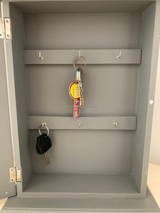 Porte-clé et porte-manteau mural en bois à double niveau à 6 crochets de style vintage Design détachable durable et durable Marque privée - Product Image 2