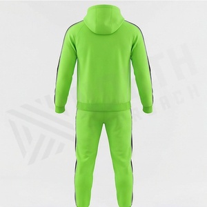 Conjunto Deportivo para Hombre, Sudadera con Capucha Verde y Pantalones, Cierre Completo, Transpirable, Color Sólido, para Otoño, Corte Regular - Product Image 2