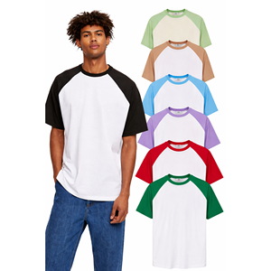 High Quality Men Oversized <b>Raglan</b> Sleeve <b>T</b> <b>Shirt</b> 220GSM 100 Percent Cotton Custom Logo Manufacturing Tee - Product Image 6