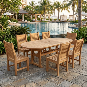 Silla de Comedor de Exterior de Teca Maciza Contemporánea NBF Arvella, para Jardín, Patio, Hotel, Resort, Pedidos al por Mayor - Product Image 5