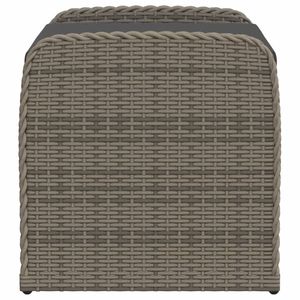 Panca portaoggetti grigio in Rattan con cuscino 31.5 "x 20.1" x 20.5" - Product Image 5