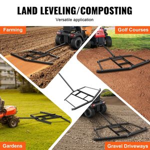 Gradoia a barre regolabili in acciaio Q235 per carichi da 50 libbre, larghezza 76,57 pollici, per uso agricolo e industriale, con componente motore centrale - Product Image 6