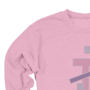 Sweat-shirt rose à col rond avec motif de lettres entrelacées, pull décontracté à manches longues pour un style streetwear quotidien - Product Image 4