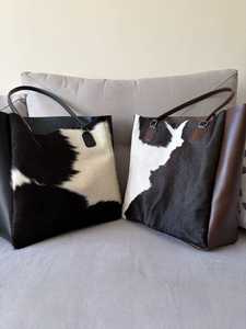 Bolso Tote de Piel con Pelo Sintético Moderno para Mujer, Bolso de Hombro de Moda Hecho a Mano, Precio al por Mayor, Bolso Tote de Piel con Pelo Sintético Resistente al Agua - Product Image 1