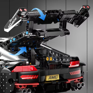 Bloques de Construcción de Autos Deportivos MJ BLOCK, Bloques de Ensamblaje de Autos de Carreras Famosos, Modelo de Auto de Velocidad Experto, Juguete de Ladrillos, Regalo Navideño para Niños - Product Image 2