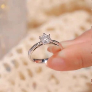 Export Quality Elegant Moissanite <b>Diamond</b> <b>Ring</b> with Brilliant Cut Stone for Bridal and Anniversary Wear Available For Sale - Product Image 4