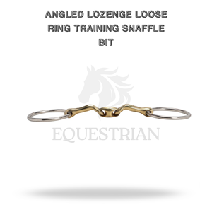 Bocado de entrenamiento para caballos con anillo angular y diseño de rombo, para control en el entrenamiento de equitación - Product Image 2