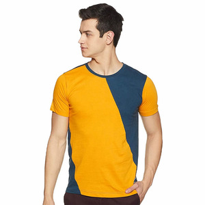 Camiseta de Verano para Hombre, Diseño Nuevo, Venta al Por Mayor, Corte Regular, Lisa, Ecológica, Transpirable, Manga Corta, Personalizable, Dos Tonos - Product Image 1