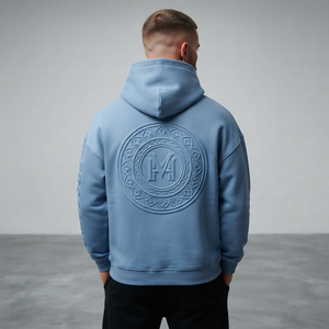 Sudadera con Capucha Premium Personalizada con Logotipo en Relieve, Corte Regular, Felpa Francesa, Informal, con Bolsillo Delantero y Texto en la Manga, Fabricación OEM - Product Image 2