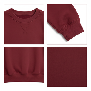 เสื้อสเวตเชิ้ตโอเวอร์ไซส์ปักโลโก้ตามสั่งสำหรับผู้หญิง คอกลม แบบสวมหัว รับผลิตแบบ OEM ODM แบรนด์ส่วนตัว - Product Image 5