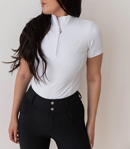 เสื้อนักขี่ม้าแขนสั้นสำหรับผู้หญิงเสื้อนักขี่ม้าป้องกันรังสียูวี - Product Image 3