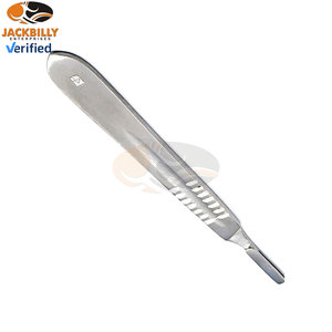 Cuchillo Quirúrgico Manual de Acero Inoxidable con Mango Número 4 y 20 Hojas de Bisturí Desechables Estériles, Instrumentos Médicos - Product Image 4