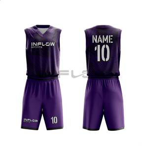 Conjunto de Camiseta de Baloncesto para Hombre de Alta Calidad, Diseño Digital por Sublimación, Colores Mezclados, Reversible, para Práctica - Product Image 6