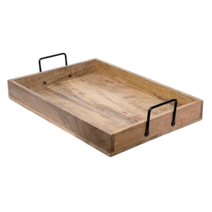 Bandeja de madera ovalada de última moda para decoración de interiores, decoración festiva, para servir, como centro de mesa para la mesa de comedor. - Product Image 3