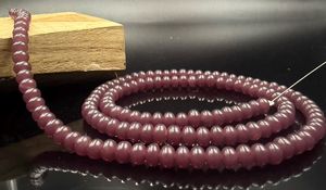 Burma <b>Ruby</b> Beaded <b>Necklace</b> Smooth Rondelle July Birthstone Lab Created <b>Ruby</b> Gemstone Jewelry Handmade Statement <b>Necklace</b> Custom - Product Image 3