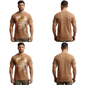 Camiseta Estampada de Corte Holgado, Algodón Peinado, Estilo Urbano, Tejido Grueso, Alta Calidad, Diseño Gráfico Personalizado, Hombros Caídos, para Hombre - Product Image 2