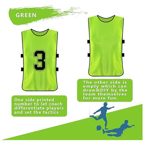 <b>Soccer</b> Pinnies Training Vests Lightweight Breathable Scrimmage Team Practice Bibs for Youth and Adults Football - Product Image 3