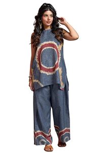 Premium Eco-Friendly <b>Linen</b> Women's Co-Ord Set Sleeveless Short Top Knee-Length Casual Daily Wear Office Wear - Product Image 1