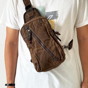 Sac bandoulière classique en cuir et toile, sac de voyage, de randonnée, décontracté, sac à bandoulière, mode, fermeture éclair étanche, vente en gros LCSB-0016 - Product Image 5