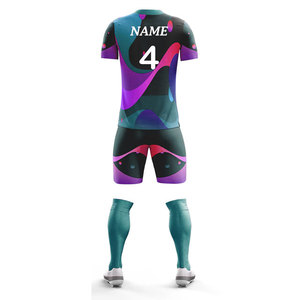 Uniforme Deportivo Personalizado OEM, Traje de Fútbol de Malla 100% Poliéster, Impresión Digital, Uniforme para Clubes de Fútbol y Baloncesto - Product Image 3