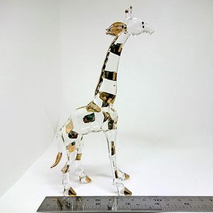Handmade Glass Giraffe Sculpture Collectible Miniature Hanging Deer Figurine Large Size Made in Rajasthan Craft <b>Easter</b> Theme - Product Image 2