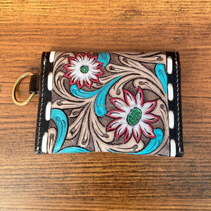 Monedero de Cuero Genuino Occidental para Mujer, Monedero Bonito con Llavero, Monedero de Cuero Genuino, a la Moda - Product Image 2