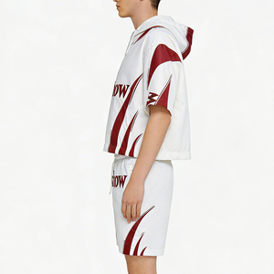Nuevo Conjunto Deportivo Personalizado de Gran Tamaño con Chaqueta Cortavientos Reflectante para Hombre, Ropa Deportiva de Poliéster y Nailon, Estilo Urbano - Product Image 5