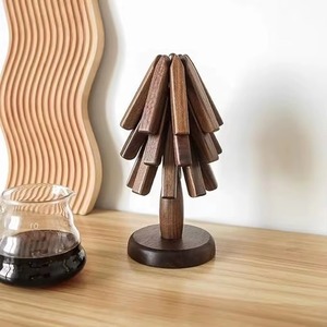 Good Quality Modern Wooden <b>Tree</b> Trivet Set Decorative Heat Resistant Adjustable Coasters Hot <b>Pots</b> Pans Plates Bowls Serving - Product Image 1